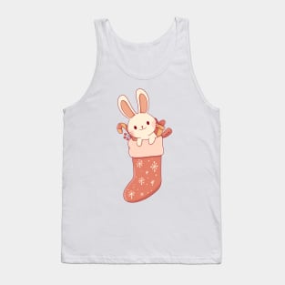 Christmas bunny in stocking Tank Top